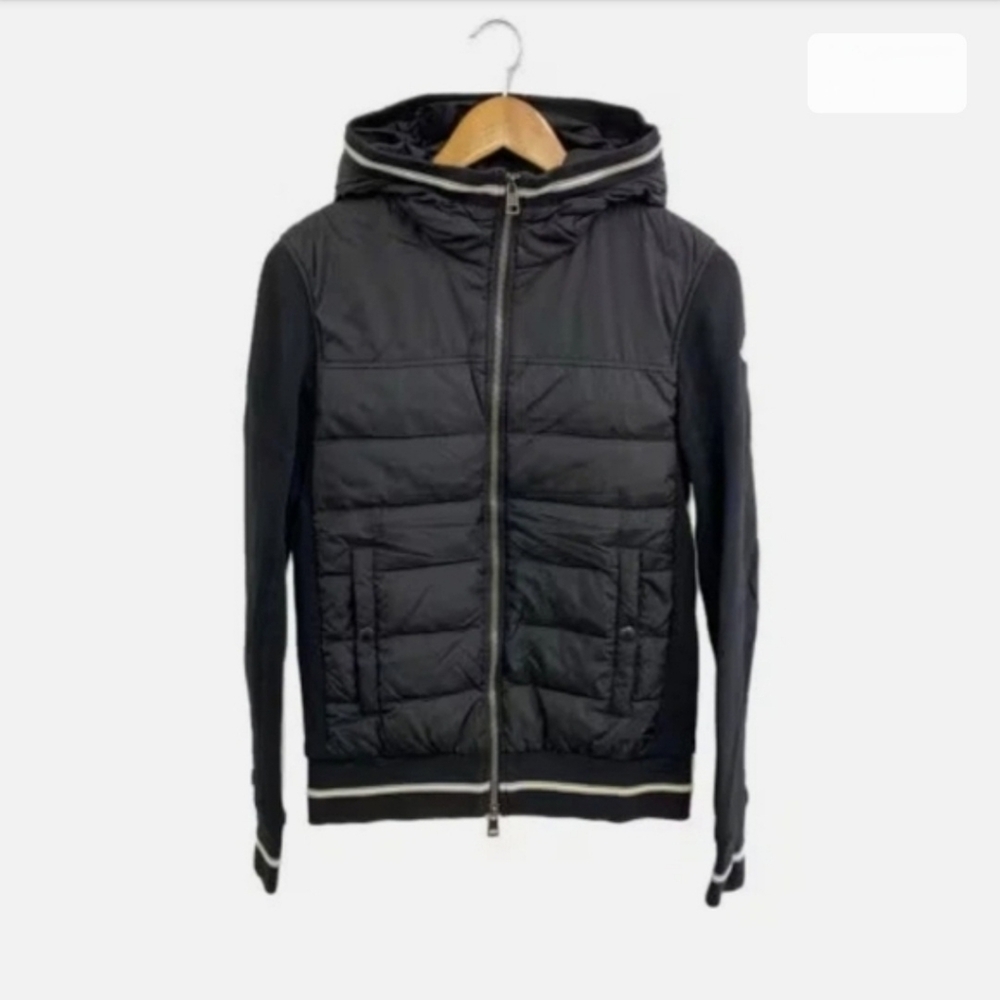 Authentic Moncler Maglia Cardigan Hybrid Down Puffer Zip-Up Hoodie Size S